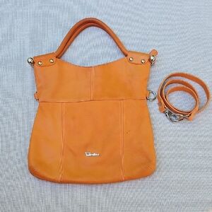 Valentina Orange Women's Handbag Crossbody Back Soft Leather Great Hardware